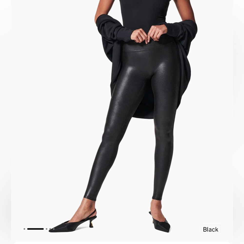Spanx Faux Leather Leggings Medium